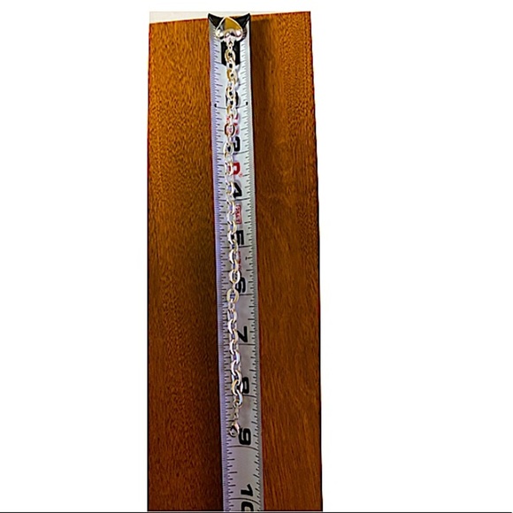 Sterling Silver Heart Charm Chain Link Bracelet - Picture 10 of 15